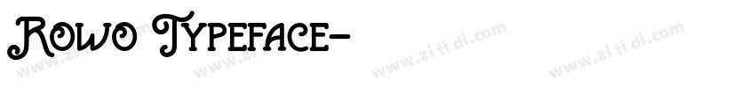 Rowo Typeface字体转换